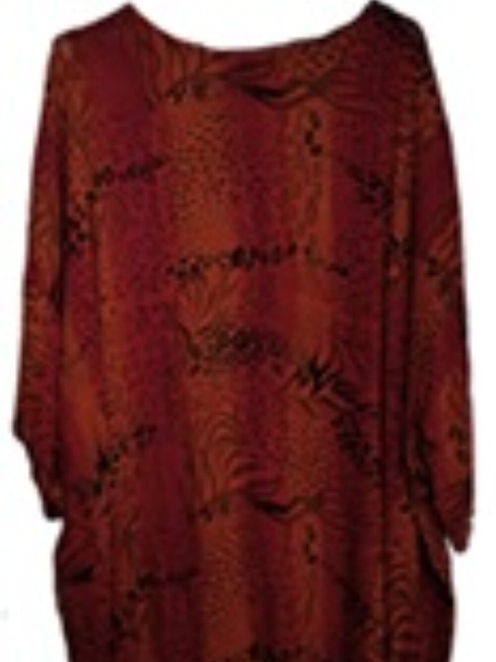 Red Black Leopard Kaftan Maxi Dress Plus 5X